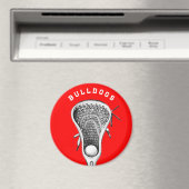 Cadeau Rode Lacrosse Team Sport Magneet (Insitu (Vaatwasser))