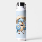 Cadeau roestvrij waterfles Vader Vogel (Voorkant)