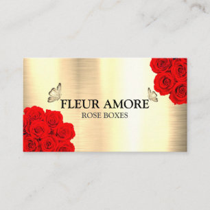 Cadeau Roos Dozen Flowers Flowerbox Visitekaartje