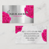 Cadeau Roos Dozen Flowers Flowerbox Visitekaartje (Voorkant / Achterkant)