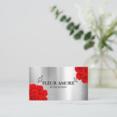 Cadeau Roos Dozen Flowers Flowerbox Visitekaartje (Staand voorkant)