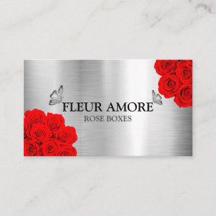 Cadeau Roos Dozen Flowers Flowerbox Visitekaartje