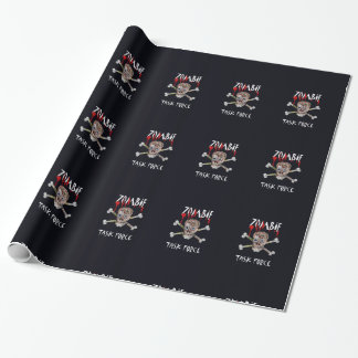 Cadeau schedel kruisbeenderen Cartoon Zombie Task  Cadeaupapier