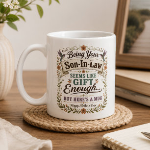 Cadeau Schoonzoon Genoeg Gelukkige Moederdag Bloem Koffiemok