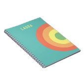 cadeau Spiraal Notitieboek leuk regenboog blauw, r (Rechterzijde)