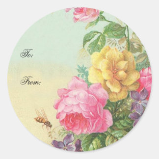 Cadeau Sticker  Bloemen