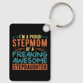 Cadeau Stiefmoeder Stiefdochter Citaat Sleutelhanger (Achterkant)