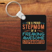 Cadeau Stiefmoeder Stiefdochter Citaat Sleutelhanger (Voorkant)