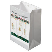 Cadeau Tas Kerst grappig speels Medium Cadeauzakje (Voorkant Gekanteld)