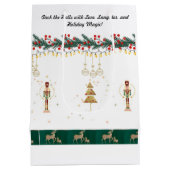 Cadeau Tas Kerst grappig speels Medium Cadeauzakje (Achterkant)