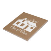 Cadeau tegel "Hotel Opa & Oma" Tegeltje (Zijkant)