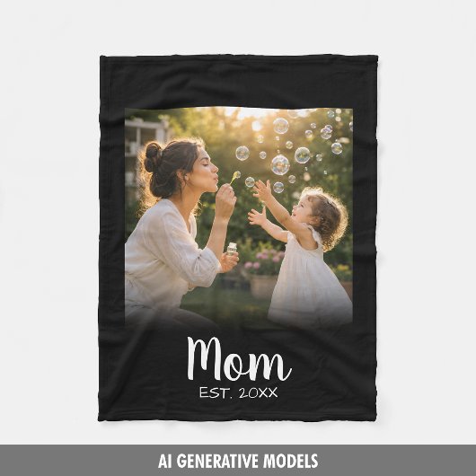 Cadeau ter herinnering aan de oprichting van mama- fleece deken