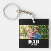 Cadeau ter herinnering aan het vaderschap gefotogr sleutelhanger (Voorkant)