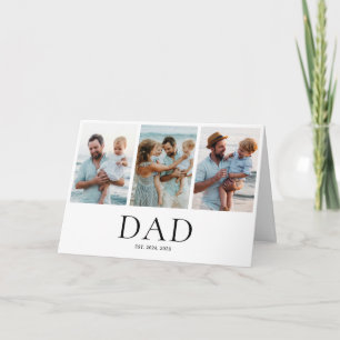Cadeau ter herinnering aan papa met 3 foto's colla kaart