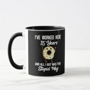 Cadeau ter waardering van 15 jaar werkjubileum mok