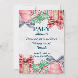 Cadeau Thleing Baby shower Invitation Kaart