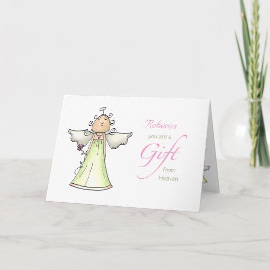 Cadeau uit de hemel, Aanpassingsnaam Jubileum Kaart (Voorkant)