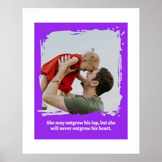 Cadeau Vader Dochter – Gepersonaliseerde Foto Wand Poster (Voorkant)