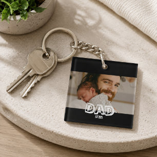 Cadeau Vader Est  Foto Geschenk Nieuwe Vader Aande Sleutelhanger
