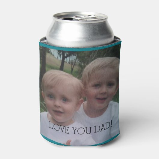 Cadeau vader foto bierkoeler Vaderdag (Blikje Voorkant)