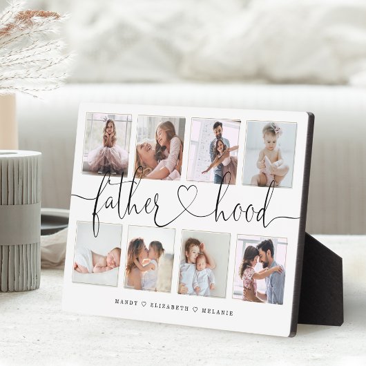 Cadeau Vader Script | Fotocollage voor vaders Fotoplaat