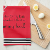 Cadeau Vader Van De Bruid Monogram Naam Rustieke C Theedoek (Quarter Fold)