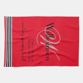 Cadeau Vader Van De Bruid Monogram Naam Rustieke C Theedoek (Horizontaal)