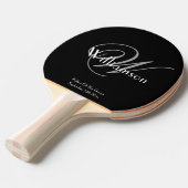 Cadeau Vader Van De Bruidegom Moderne Monogram Scr Tafeltennisbatje (Voorkant Gekanteld)