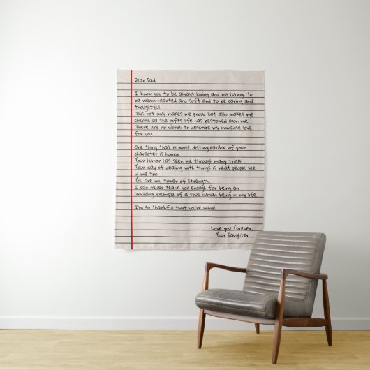 Cadeau Vaderbrief voor Vaderdag Wandkleed (In situ)