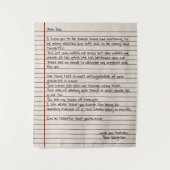 Cadeau Vaderbrief voor Vaderdag Wandkleed (Voorkant)