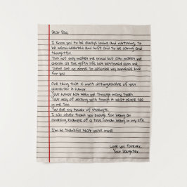 Cadeau Vaderbrief voor Vaderdag Wandkleed