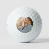 Cadeau Vaderdag Nieuwe Vader Aangepaste Foto Golfballen (Voorkant)