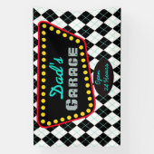 Cadeau Vader's Garage Uithangbord Banner (Verticaal)