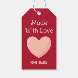 Cadeau Valentijnsdag Met Liefde Gemaakt Label Cadeaulabel