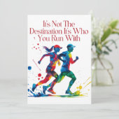 Cadeau Valentijnsdag voor fitness, hardloopkoppel Feestdagenkaart (Staand voorkant)