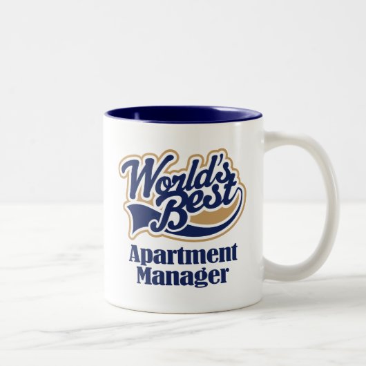 Cadeau van appartementenmanager tweekleurige koffiemok (Rechts)