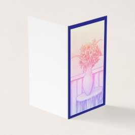 Cadeau van bloemen - Blauw Kaart