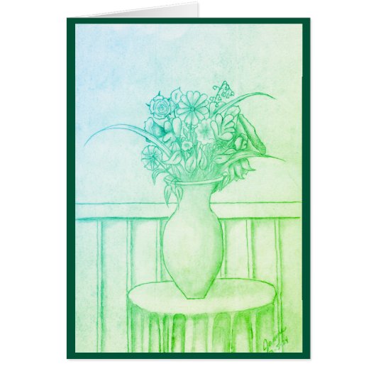 Cadeau van bloemen - Groen (Voorkant)