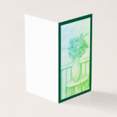 Cadeau van bloemen - Groen Kaart (Buitenkant)