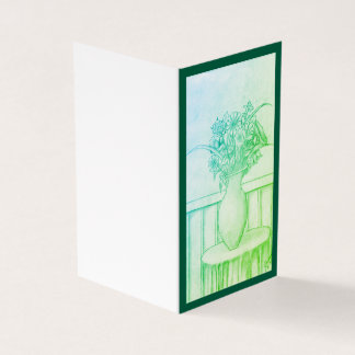 Cadeau van bloemen - Groen Kaart