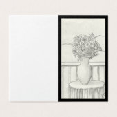 Cadeau van bloemen - Zwart Kaart (Buitenkant ongevouwen)