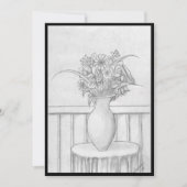 Cadeau van bloemen - Zwart Kaart (Voorkant)