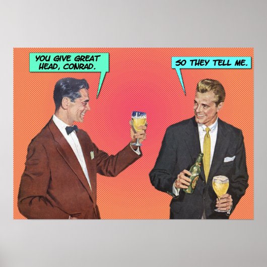 Cadeau van Conrad [grappige homoposter] Poster (Voorkant)