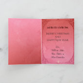 Cadeau van de eeuwigheid Mooie Kerstmis Feestdagen Kaart (Binnen)