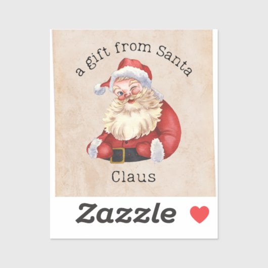 Cadeau van de Kerstman Sticker (Vel)