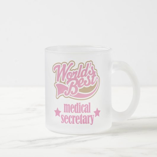 Cadeau van de medisch secretaris (Beste werelden) Matglas Koffiemok (Rechts)