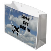 Cadeau van de vlucht large cadeautasje (Achterkant Gekanteld)