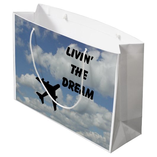 Cadeau van de vlucht large cadeautasje (Achterkant Gekanteld)