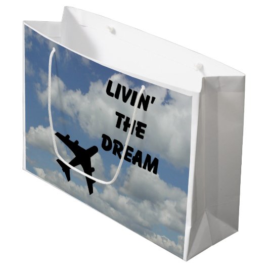 Cadeau van de vlucht large cadeautasje (Voorkant Gekanteld)