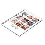 Cadeau van een familiebomen fotocollage voor oma notitieboek (Linkerzijde)